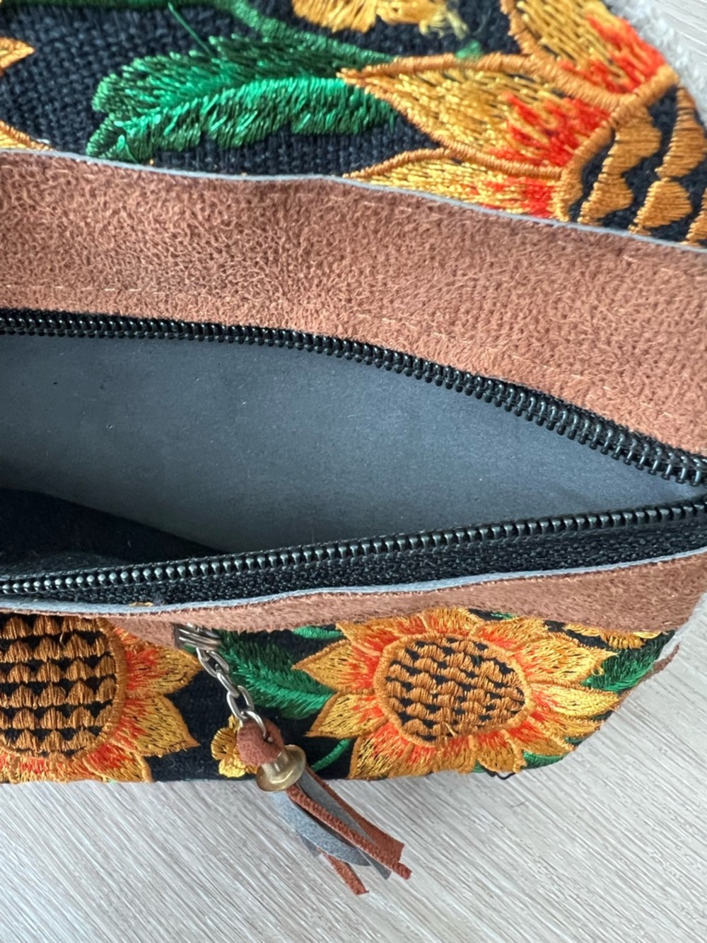 Sunflower Embroidered Mini Backpack - Picture 5 of 5